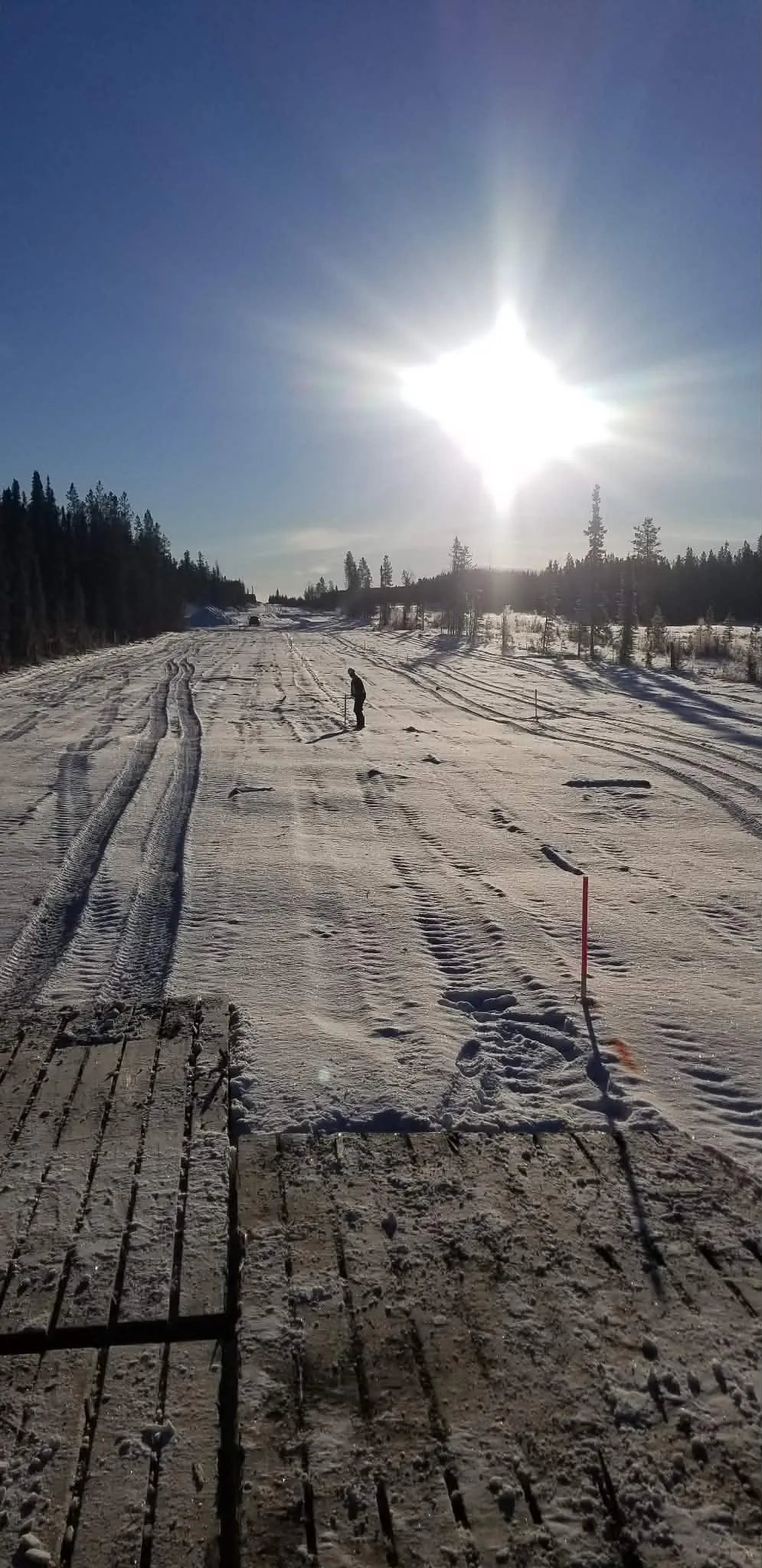 Mat road, winter access